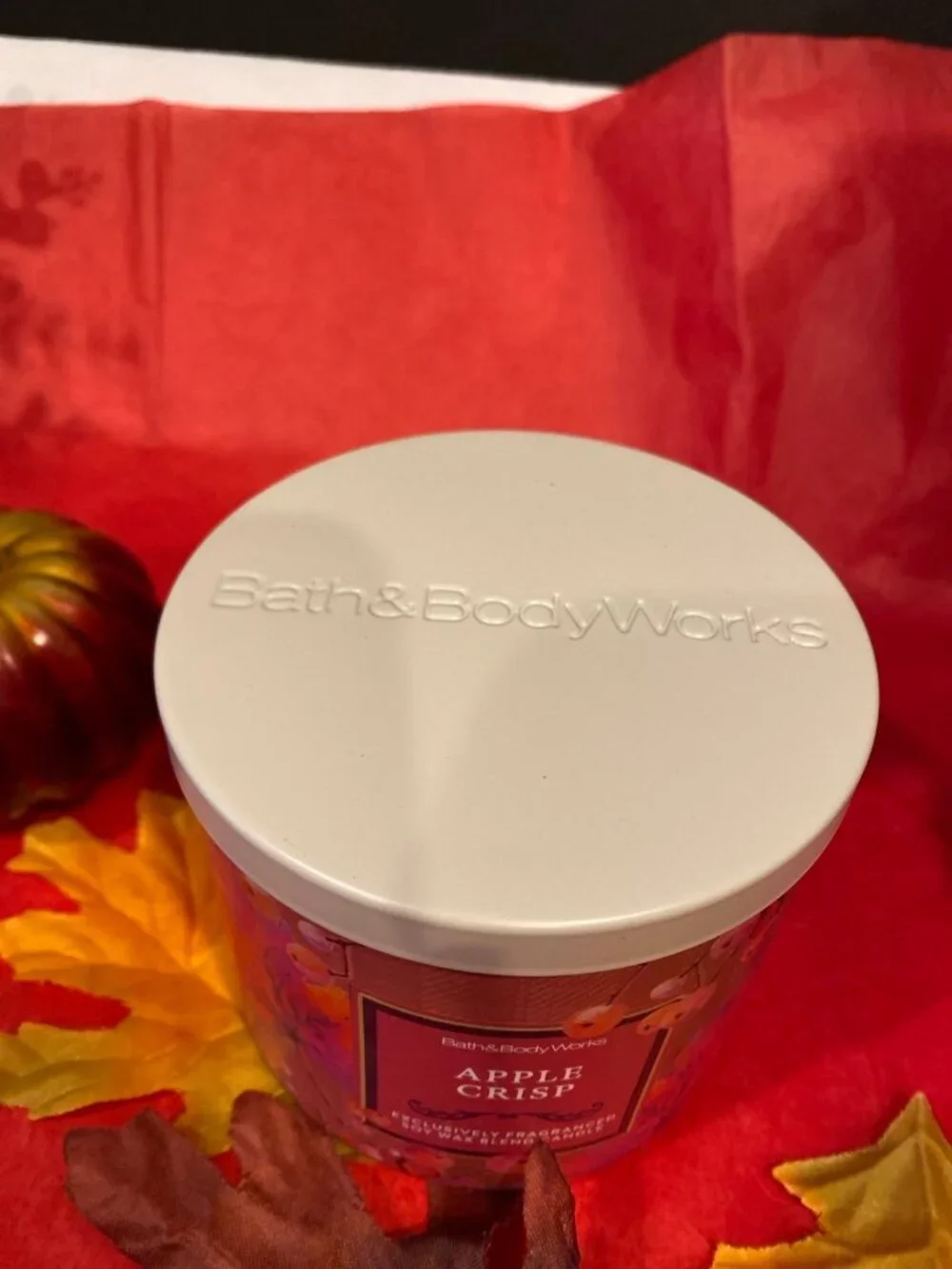 Bath & Body Works “Apple Crisp” New 3 Wick Candle
